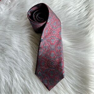 Savile Row Neck Tie Silk Red Blue Preppy Dapper Business Professional Academia